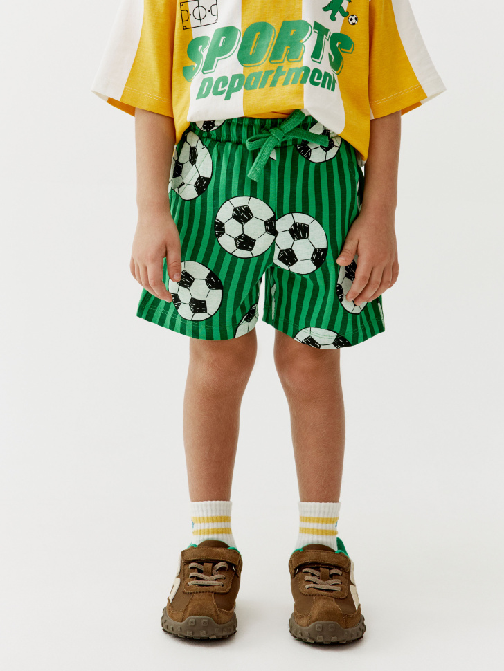 трикотажные шорты с принтом для мальчиков 4610517982803 фотография