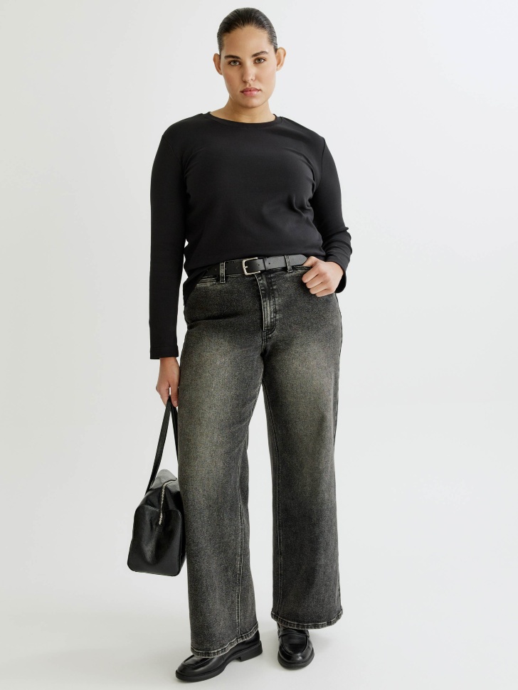 джинсы wide leg от бренда sela вид слева