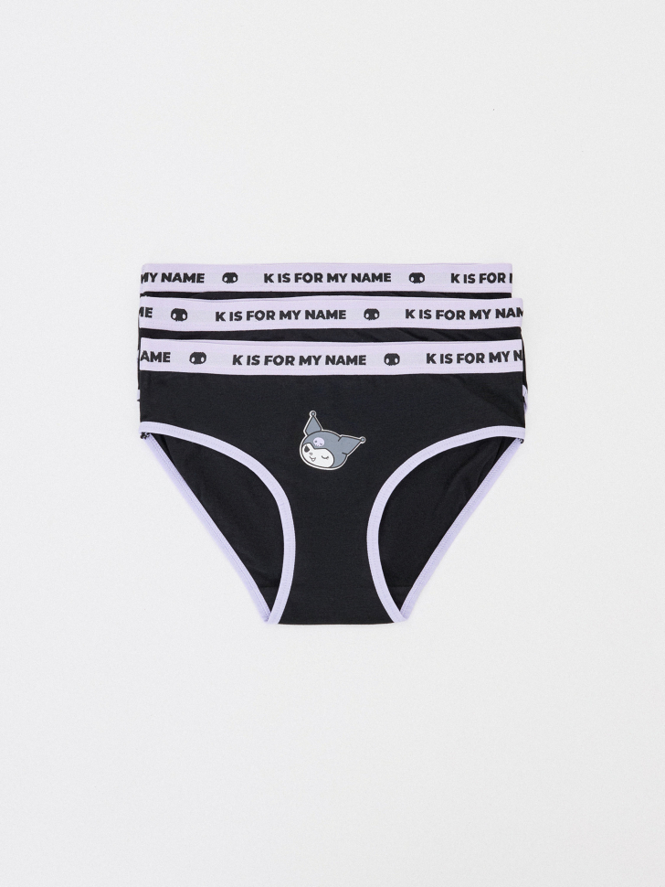 

Набор из 3 трусов-слипов с принтом Kuromi для девочек