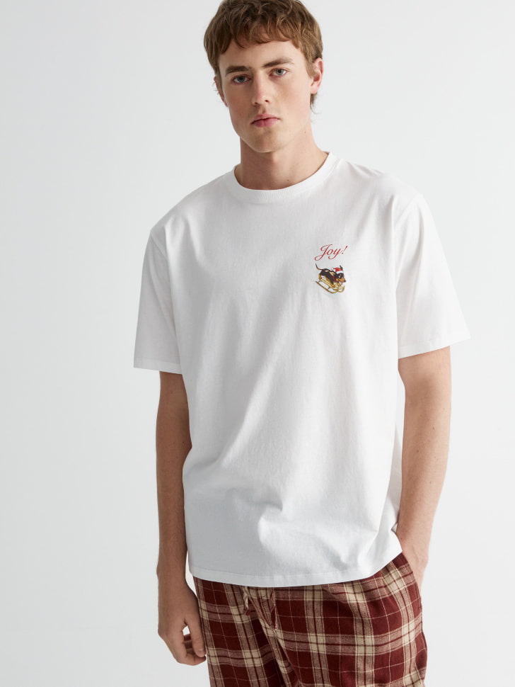 

Пижамная футболка с новогодним принтом, SL5811110204