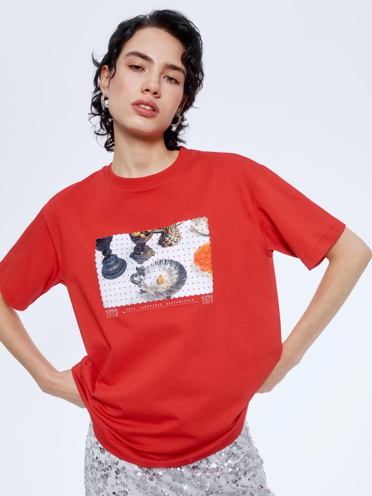 футболка оверсайз из коллекции sela x мосфильм 4610517233882 по низкой цене