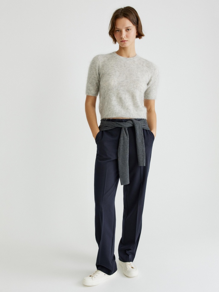 джемпер с коротким рукавом из смесовой шерсти 4610517204172 по акции