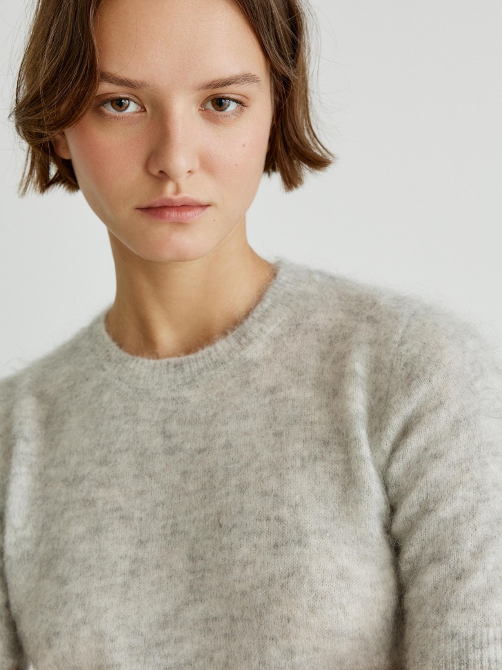 джемпер с коротким рукавом из смесовой шерсти 4610517204172 в интернет магазине