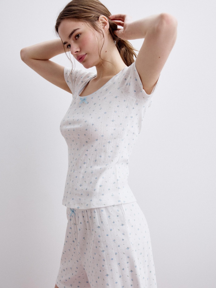 домашняя футболка с рельефным узором 4610517328441 оригинал