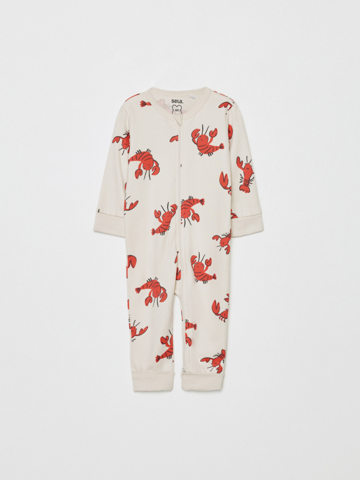 трикотажный комбинезон с принтом для малышей 4680798767529 в интернет магазине