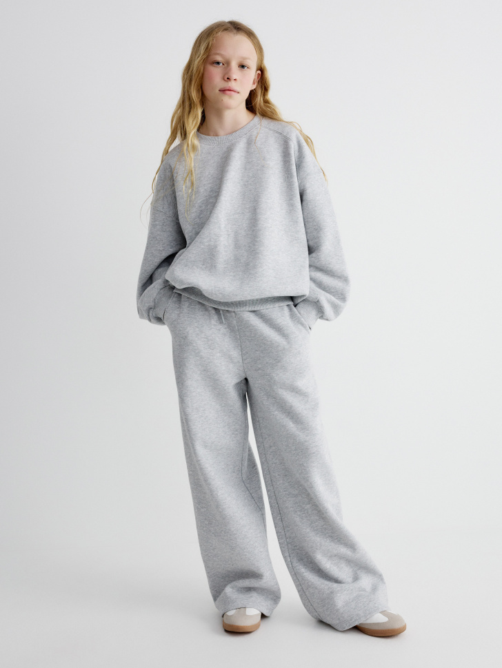 трикотажные широкие брюки для девочек 4610517136398 фотография