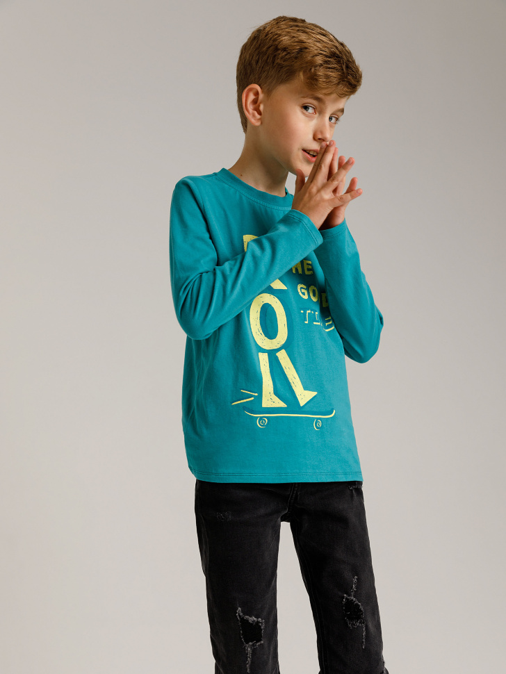 Футболка для мальчиков (зеленый, 152/ 12-13 YEARS)