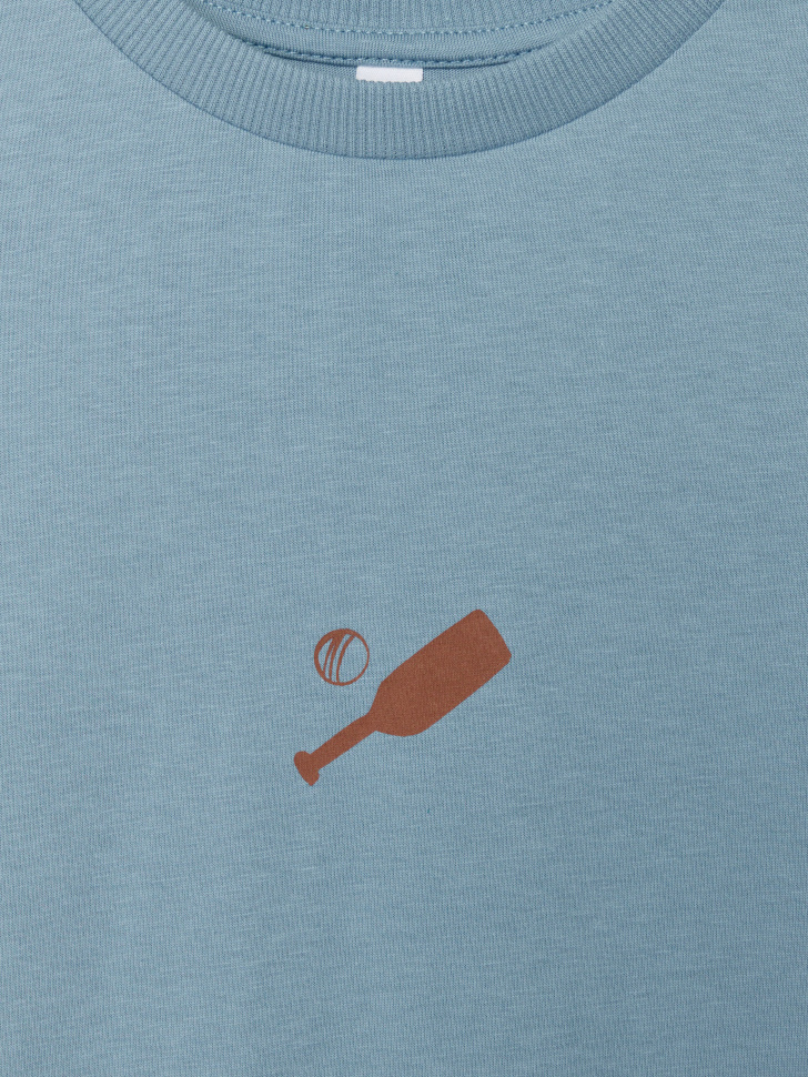 футболка оверсайз с принтом на спине для мальчиков 4610517159724 в интернет магазине