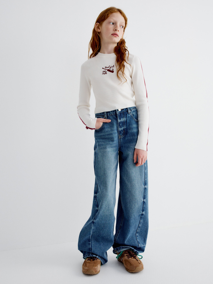 джинсы wide leg для девочек 4610517007636 фотография