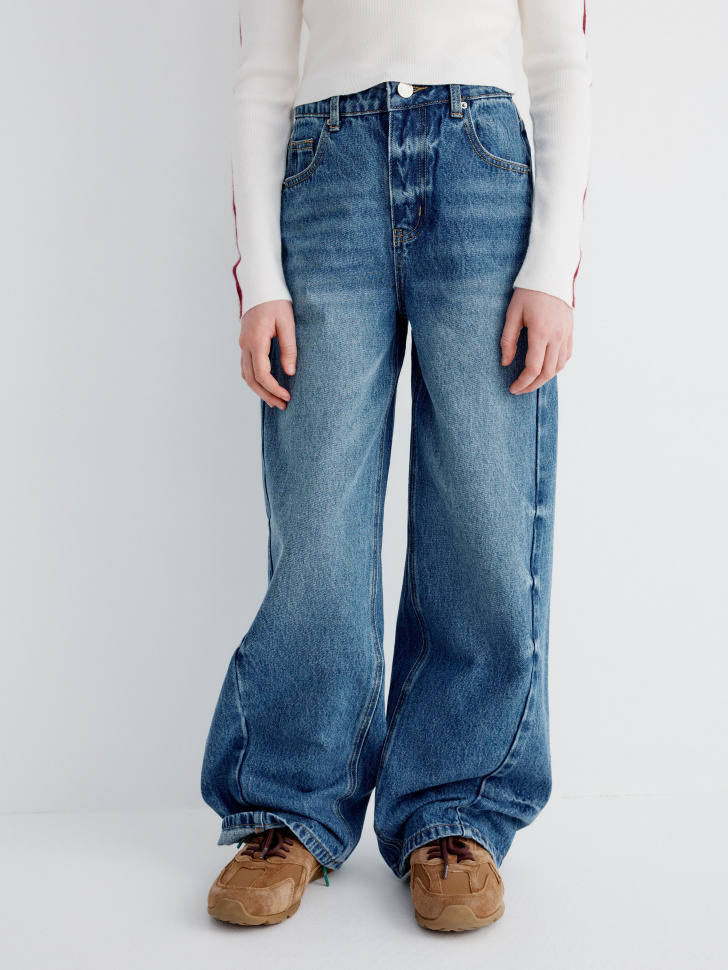 джинсы wide leg для девочек 4610517007636 по акции
