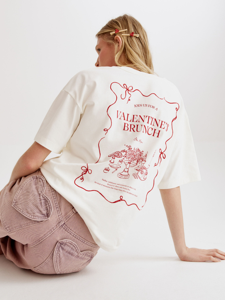 

Футболка оверсайз с принтом, SL6802010240