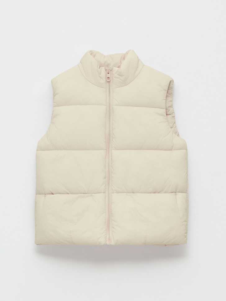 

Базовый стеганый жилет для девочек, Бежевый