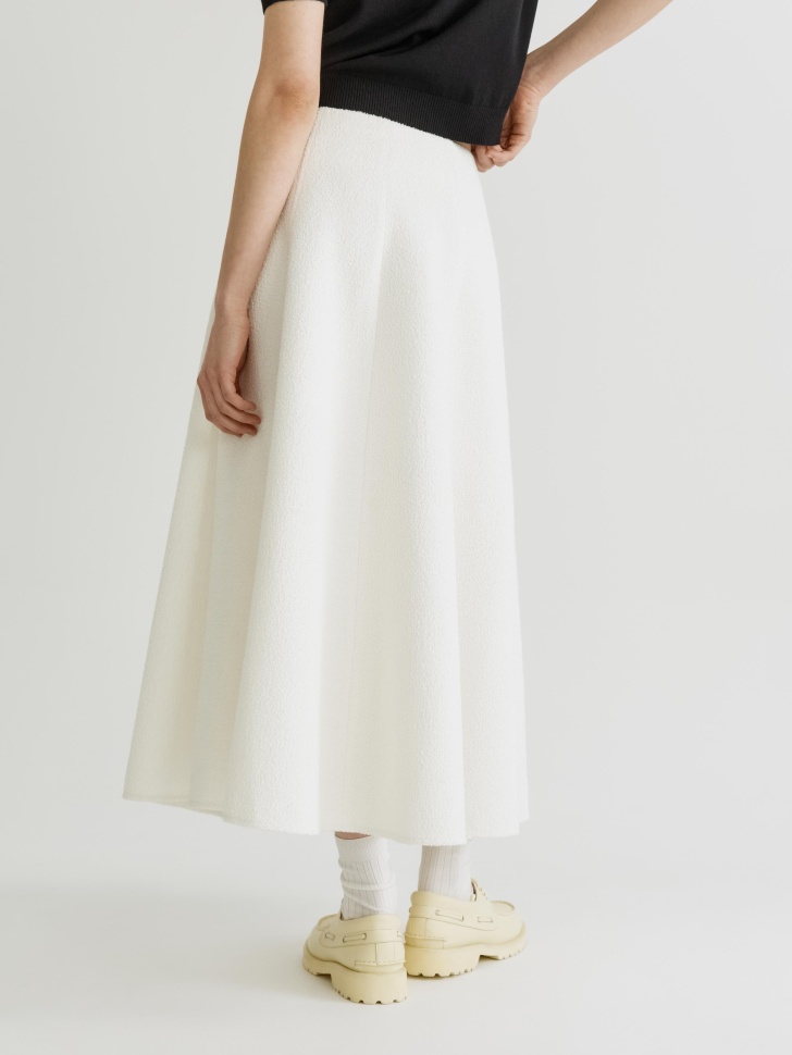 широкая юбка миди с клиньями из россии вид сбоку