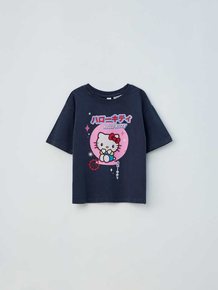 

Футболка оверсайз с принтом Hello Kitty and Friends для девочек
