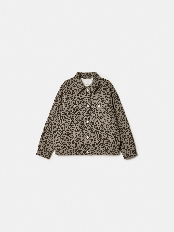 Джинсовая куртка Sela с леопардовым принтом, разноцветный, арт. 41977