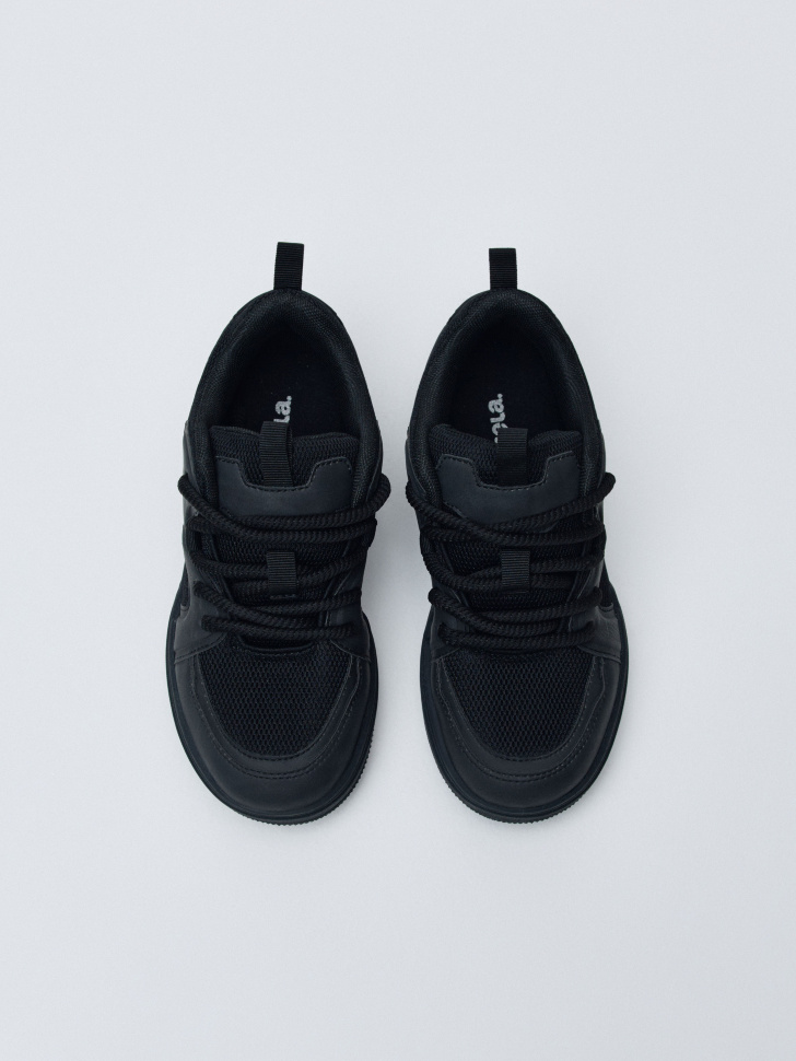 кеды с толстыми шнурками для мальчиков из коллекции  archive от бренда sela вид слева