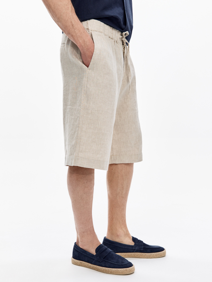 шорты из 100% премиального льна от бренда sela вид слева