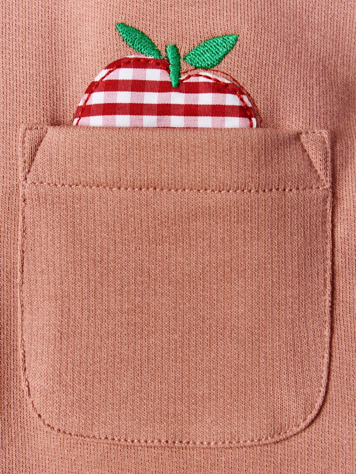 комбинезон из футера с аппликацией для малышей от бренда sela вид слева