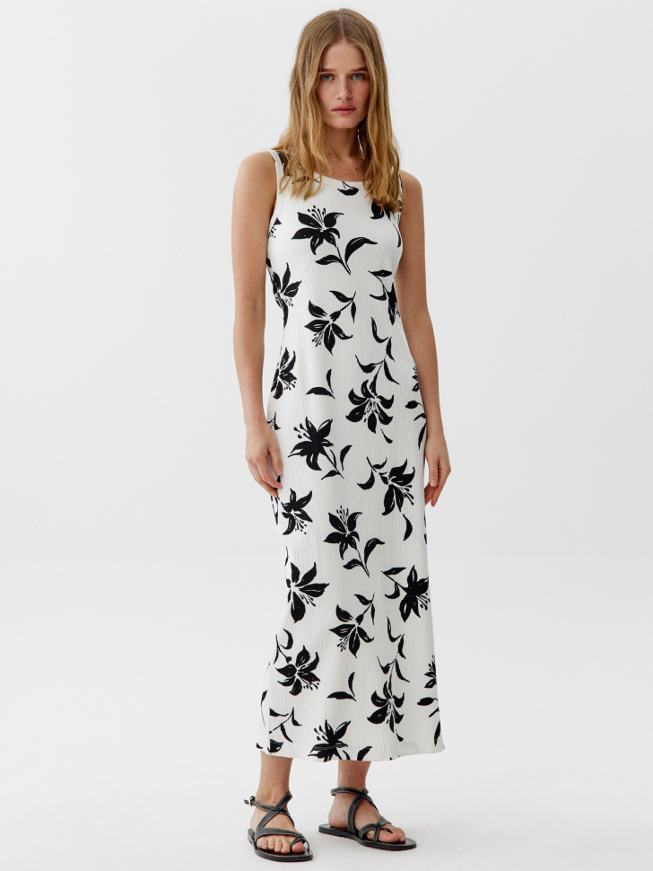 Платье трикотажное макси Sela, разноцветный, арт. 53615