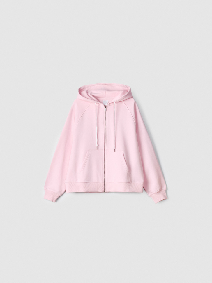 Худи Sela оверсайз на молнии, розовый, арт. 52846
