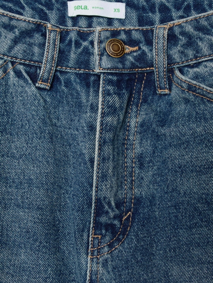 укороченные джинсы slouchy 4610517048066 по акции