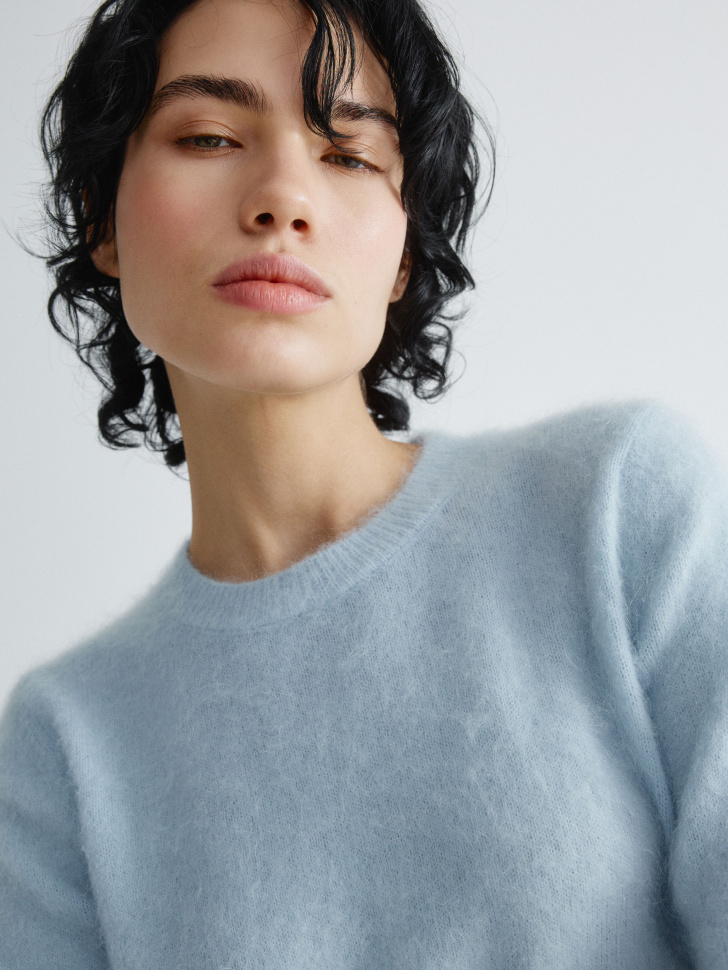 джемпер с коротким рукавом из смесовой шерсти 4610517204226 в интернет магазине