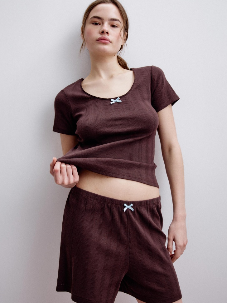 домашняя футболка с рельефным узором 4610517328304 с промокодом