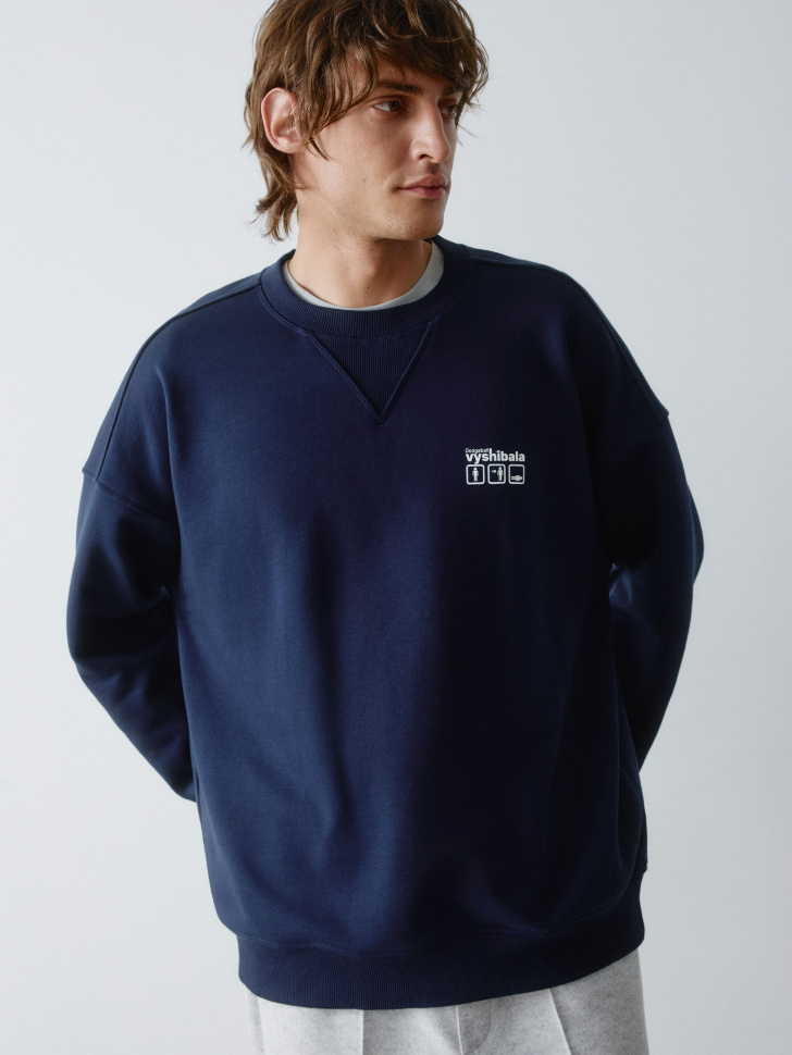 свитшот оверсайз с принтом 4610517245380 по низкой цене