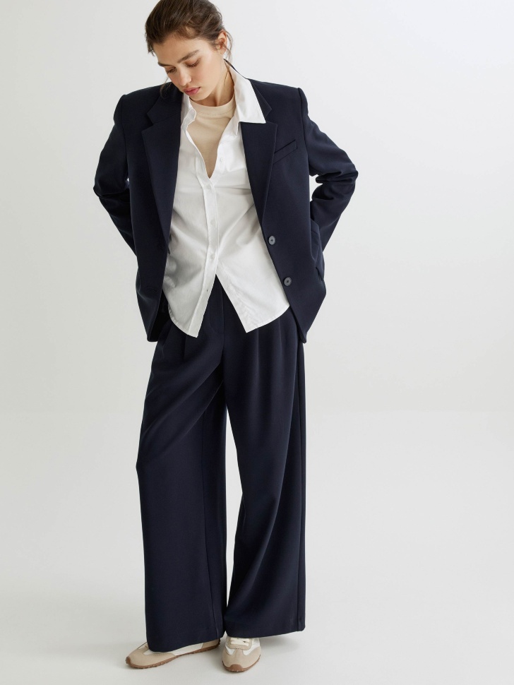 широкие брюки из костюмной ткани 4610517475947 фотография