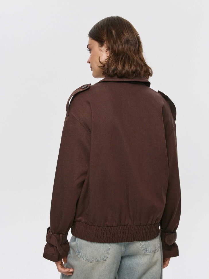 легкая куртка из смесового лиоцелла по цене 6599 руб вид справа