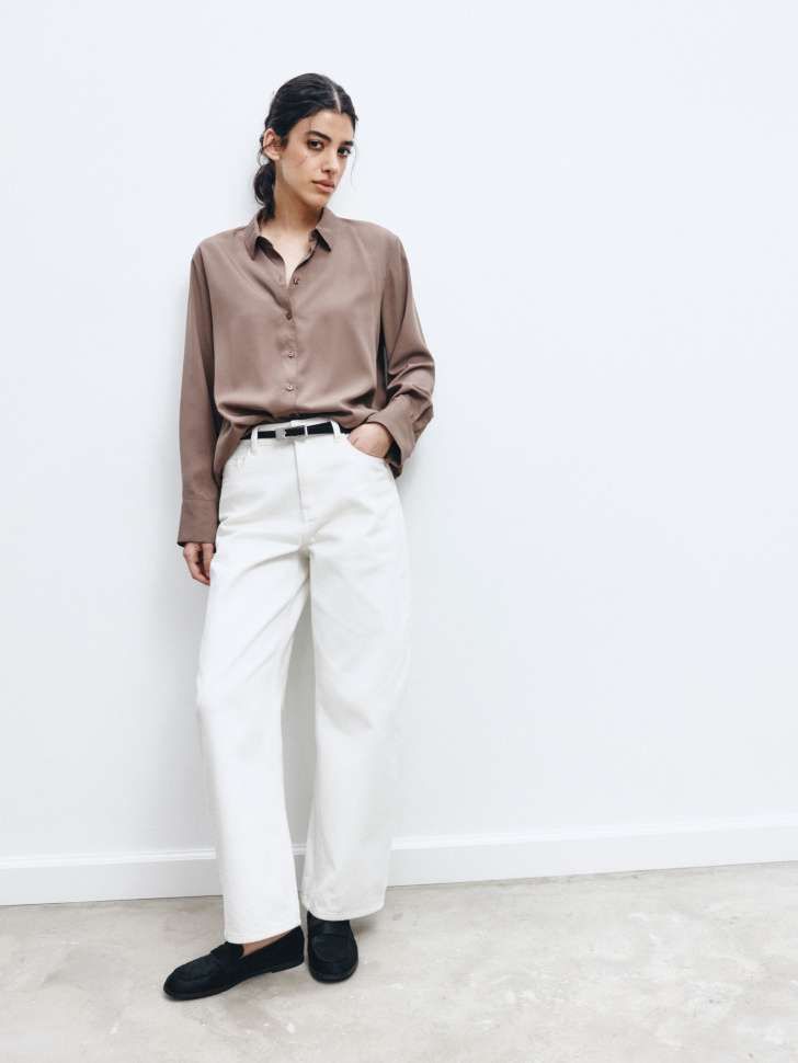 рубашка из смесового модала премиум качества из россии вид сбоку