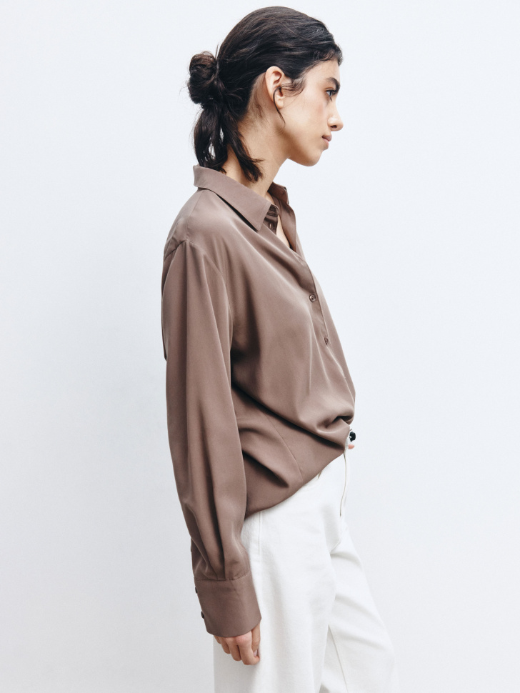 рубашка из смесового модала премиум качества из модала спереди