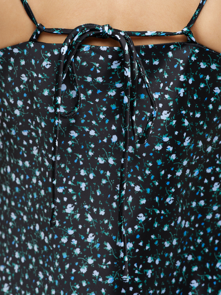 Сатиновое платье миди (черный, L) от Sela