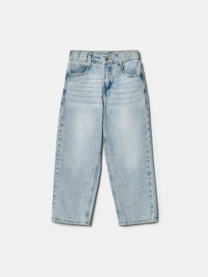 Джинсы Sela для мальчиков свободные на резинке, голубой, арт. 42850