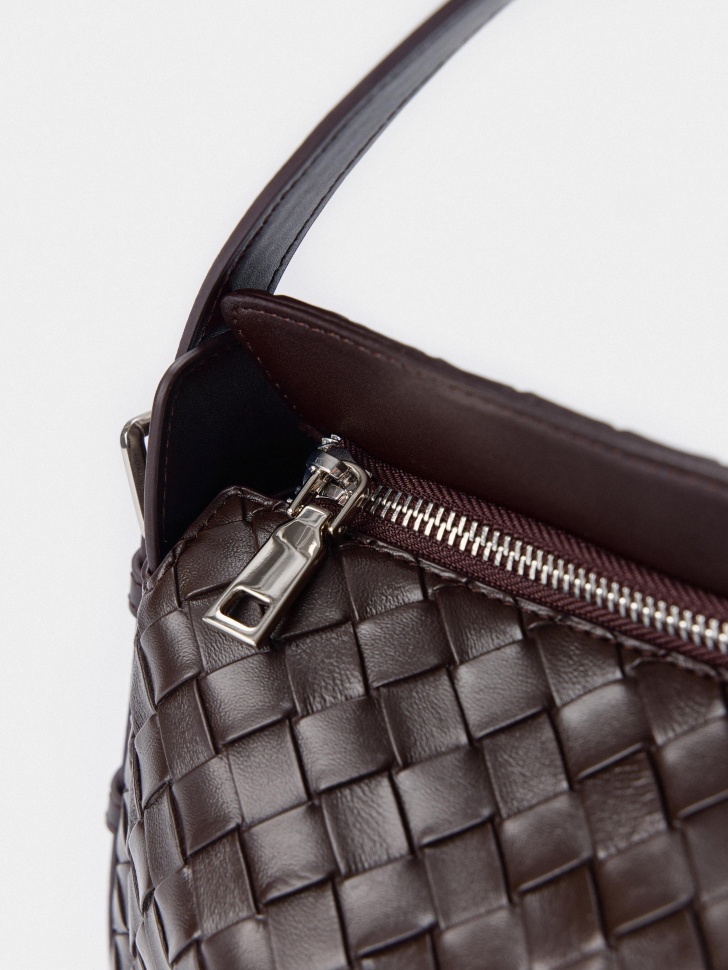 сумка из натуральной кожи премиум качества для взрослого возраста с изнаночной стороны