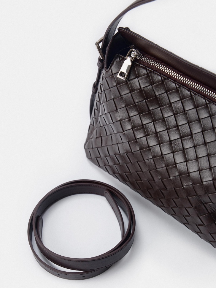 сумка из натуральной кожи премиум качества из россии вид сбоку