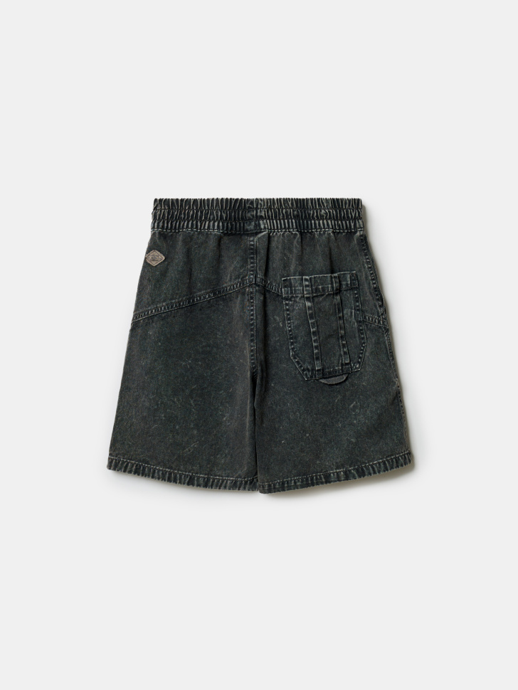 джинсовые шорты на резинке для мальчиков от бренда sela вид слева