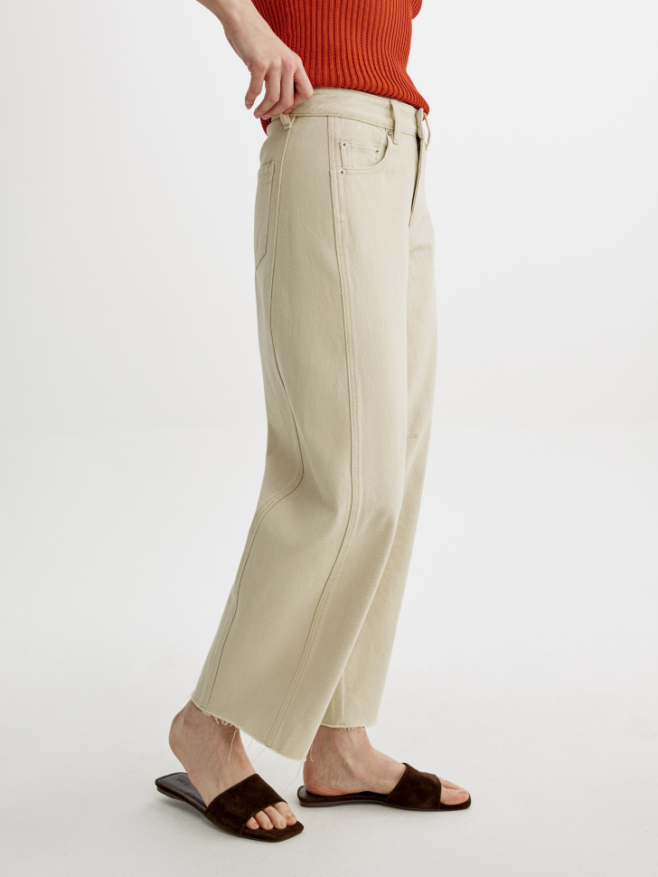 укороченные джинсы баллоны на низкой посадке из россии вид сбоку