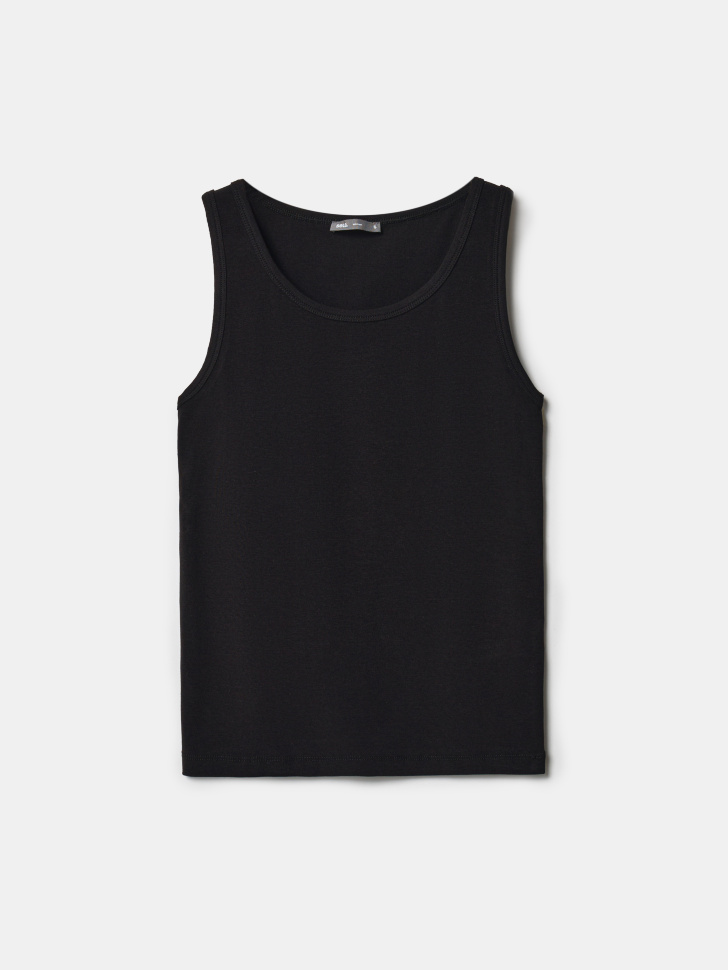 Топ приталенный Sela, черный, арт. 49559