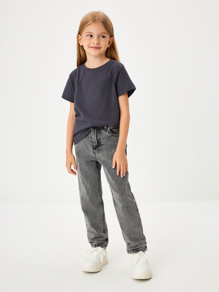 

Утепленные джинсы Mom fit для девочек