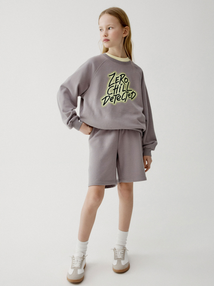 шорты с двойным поясом для девочек от бренда sela вид слева