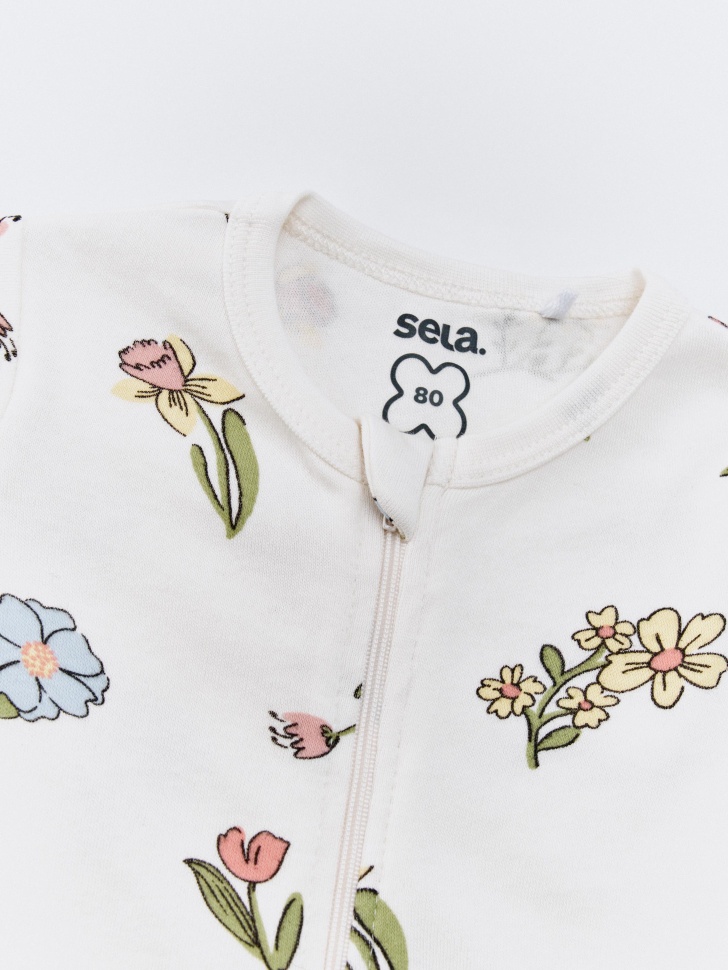 трикотажный комбинезон с принтом для малышей 4680798767079 в интернет магазине