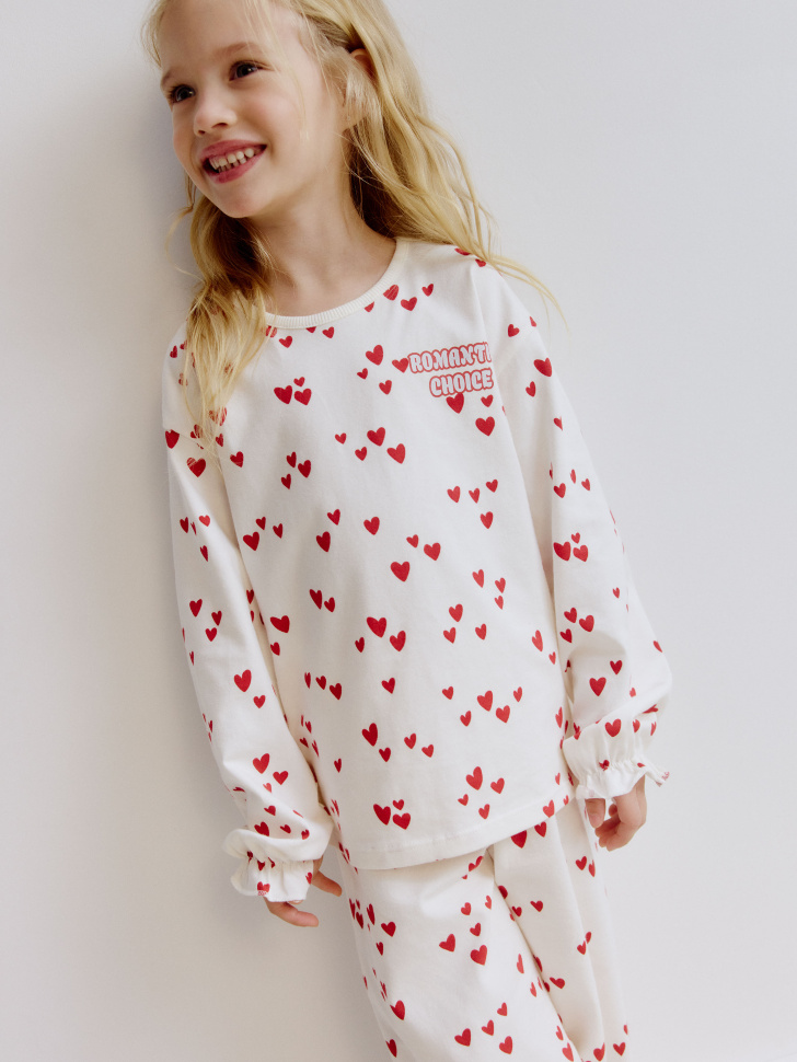 пижама с принтом для девочек из россии вид сбоку