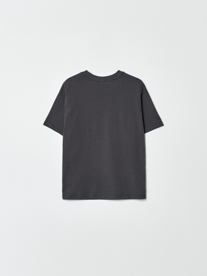 футболка оверсайз с принтом для мальчиков из россии вид сбоку