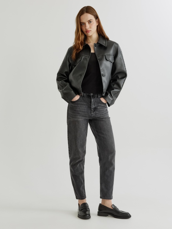 Джинсы SELA 404 МОМ укороченные с высокой посадкой, арт. 38758