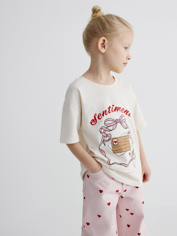 футболка с принтом для девочек 4610517330734 фотография