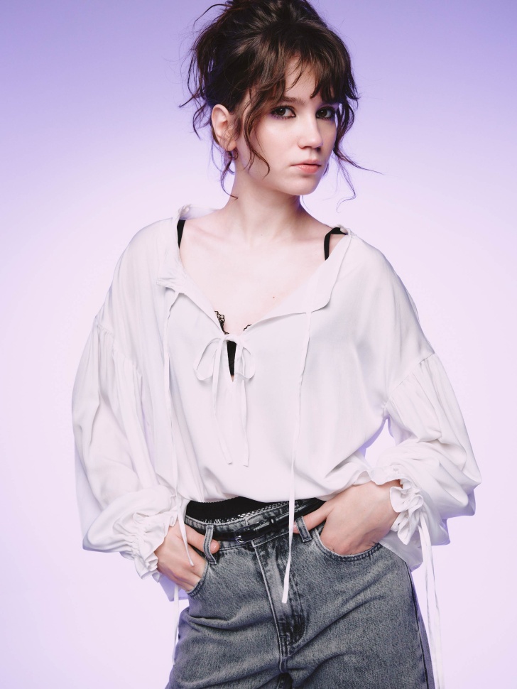 блузка на завязках из линейки  young 4610517522511 фотография