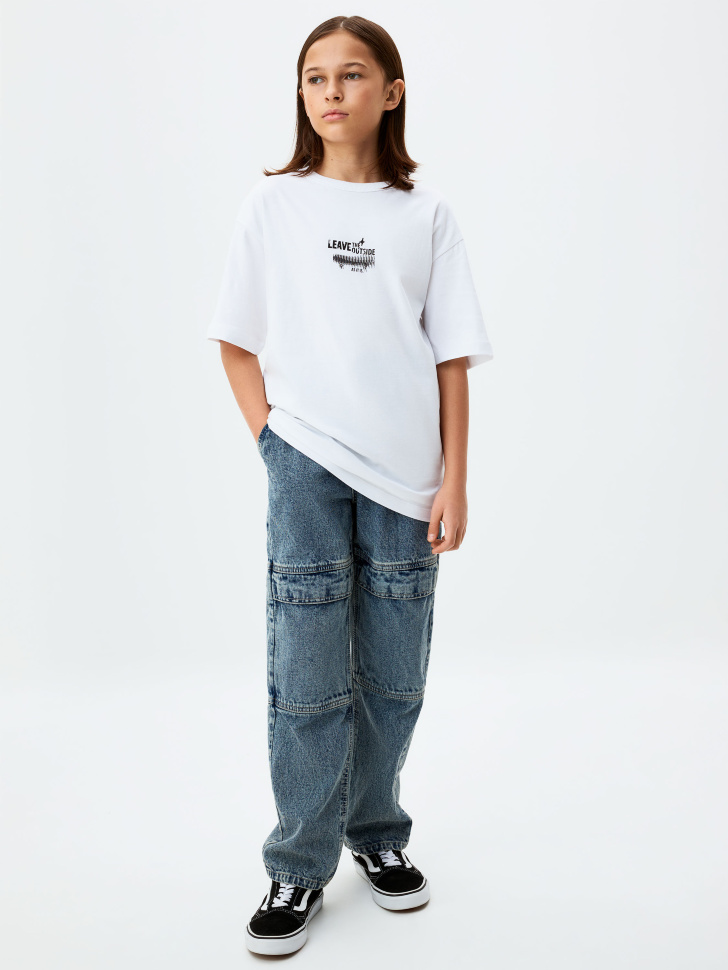 Джинсы Baggy fit с карманами для мальчиков. Фото №2