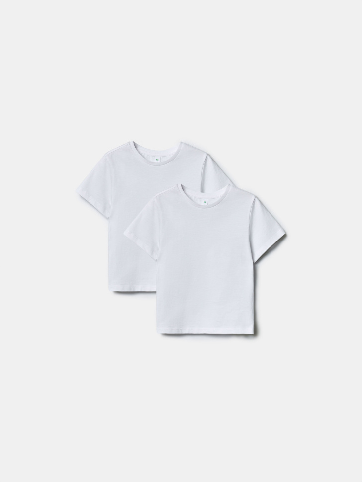 Набор детских базовых футболок SELA, белый, арт. 43367