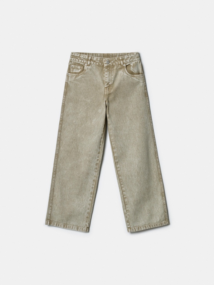 Прямые джинсы SELA для девочек, хаки, арт. 43732